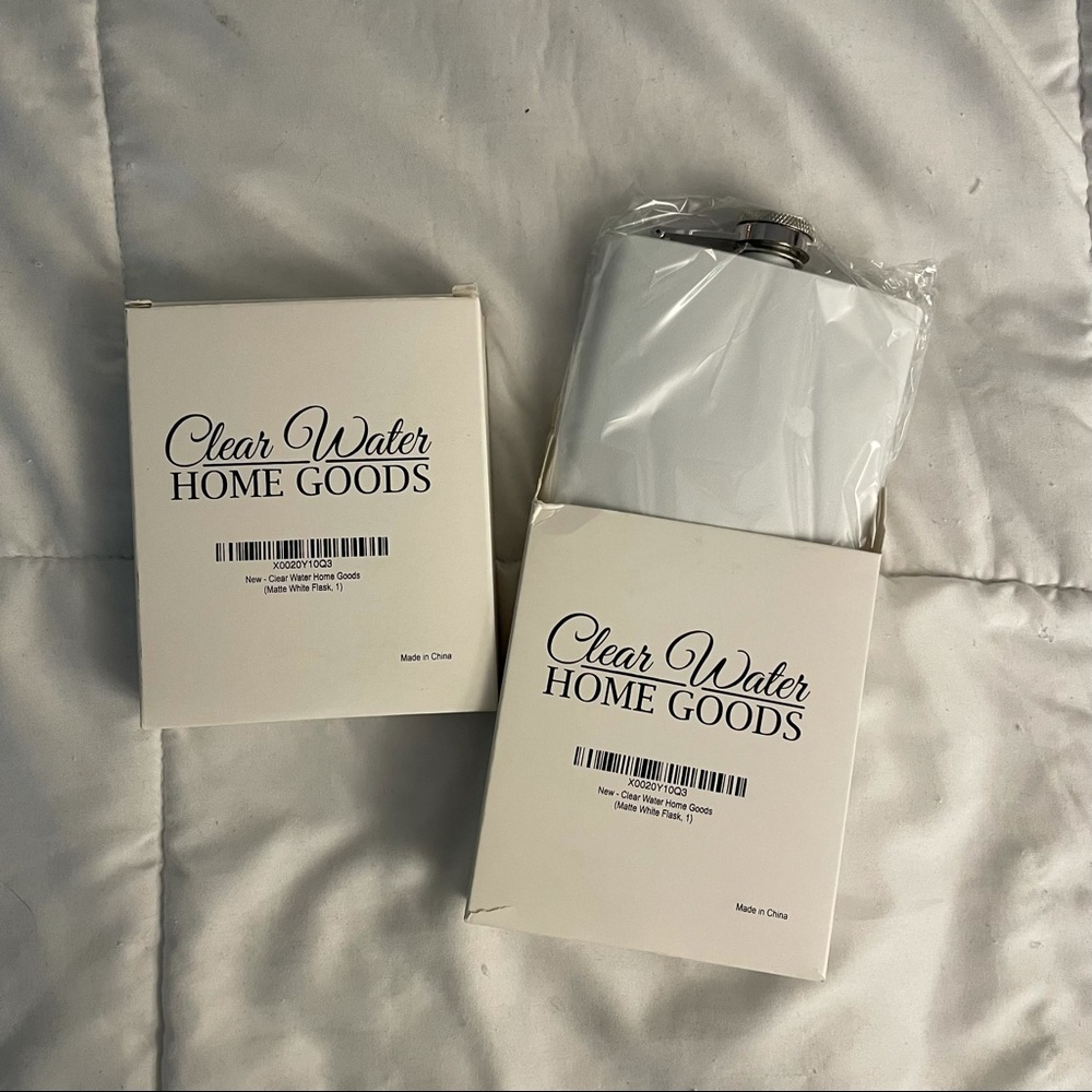 matte white flasks - NWT